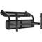 Global Industrial 48L Outdoor Steel Bench with Backrest, Perforated Metal, Black 695744BK - alternate 2